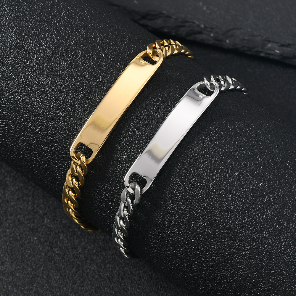 Men Accessories For Hand - HNSP Gelang Sederhana Rantai Tangan Baja