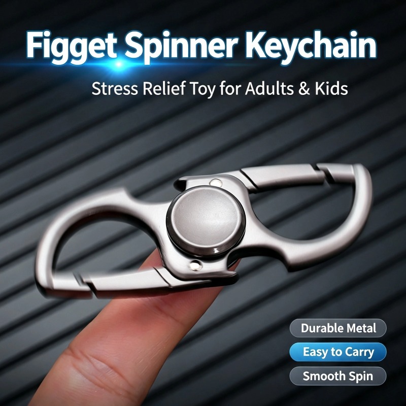Keychain Multi Tool - Carabiner Fidget Spinner Logam Multi-Tool Outdoor