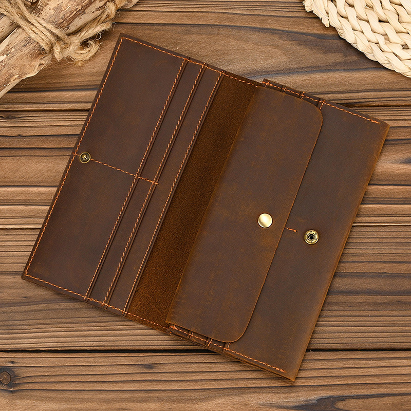 Dompet Panjang Kulit Crazy Hor - Coin Holder Men ulasan dan harga