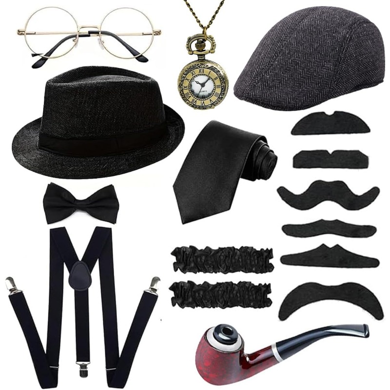 Set Aksesori Kostum Pria Era 1 - Men'S Accessories In The 1920S ulasan dan harga